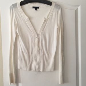 White cotton cardigan